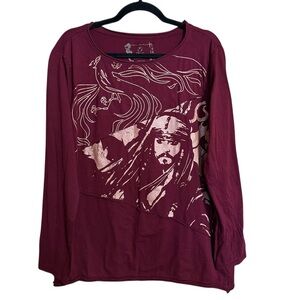Disney Store Pirates Of The Caribbean At World’s End Jack Sparrow LongSleeve Top